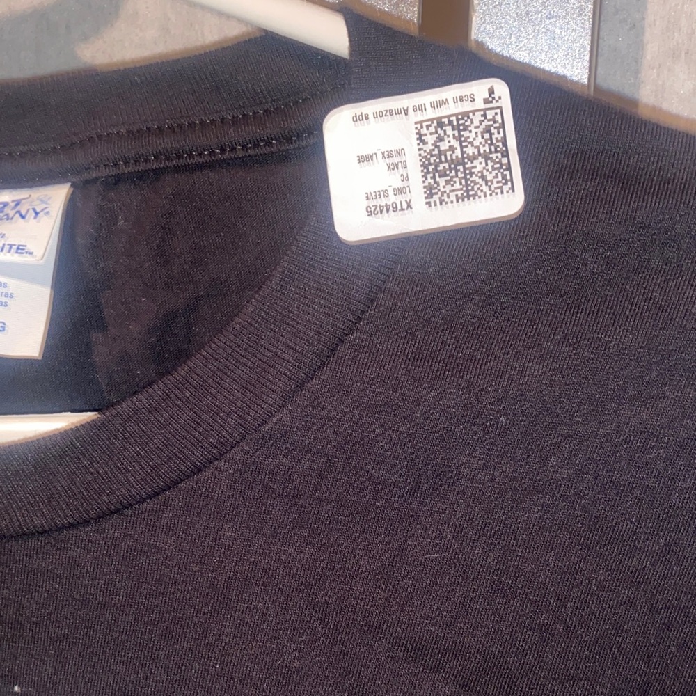 Unisex Black Cat Guitar Graphic Long Sleeve Tee - Picture 3 of 3